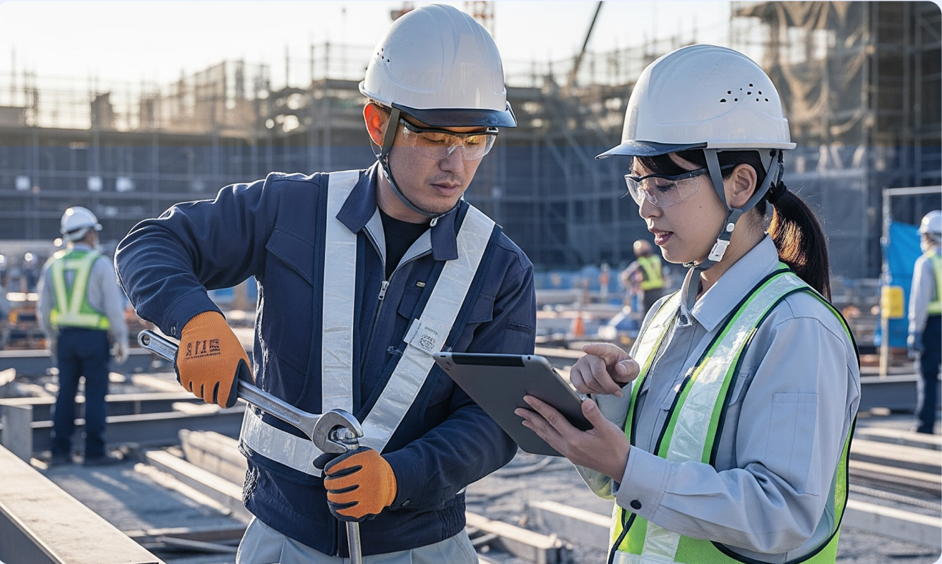 現場での打ち合わせイメージ